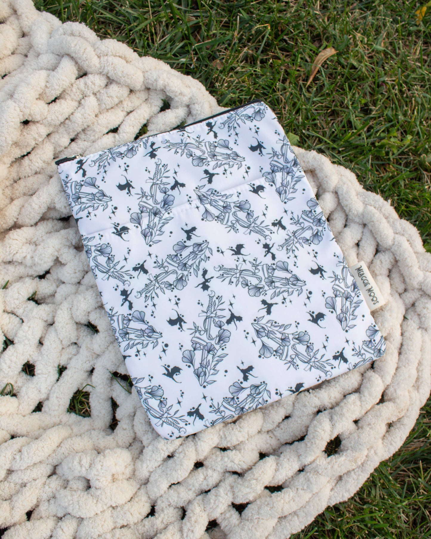 Meaggie Moos - Book / Tablet Sleeve | Ivory Swords The Secret Garden Bookery