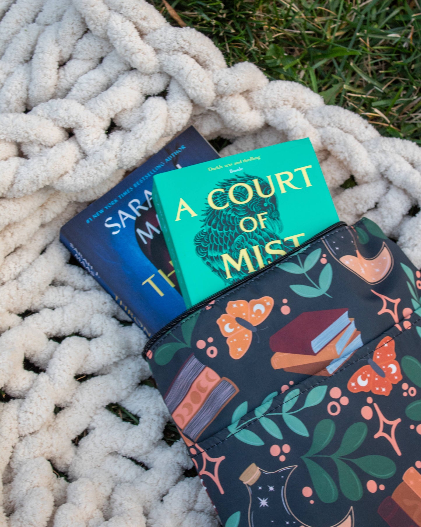 Meaggie Moos - Book / Tablet Sleeve | Burgundy Books The Secret Garden Bookery