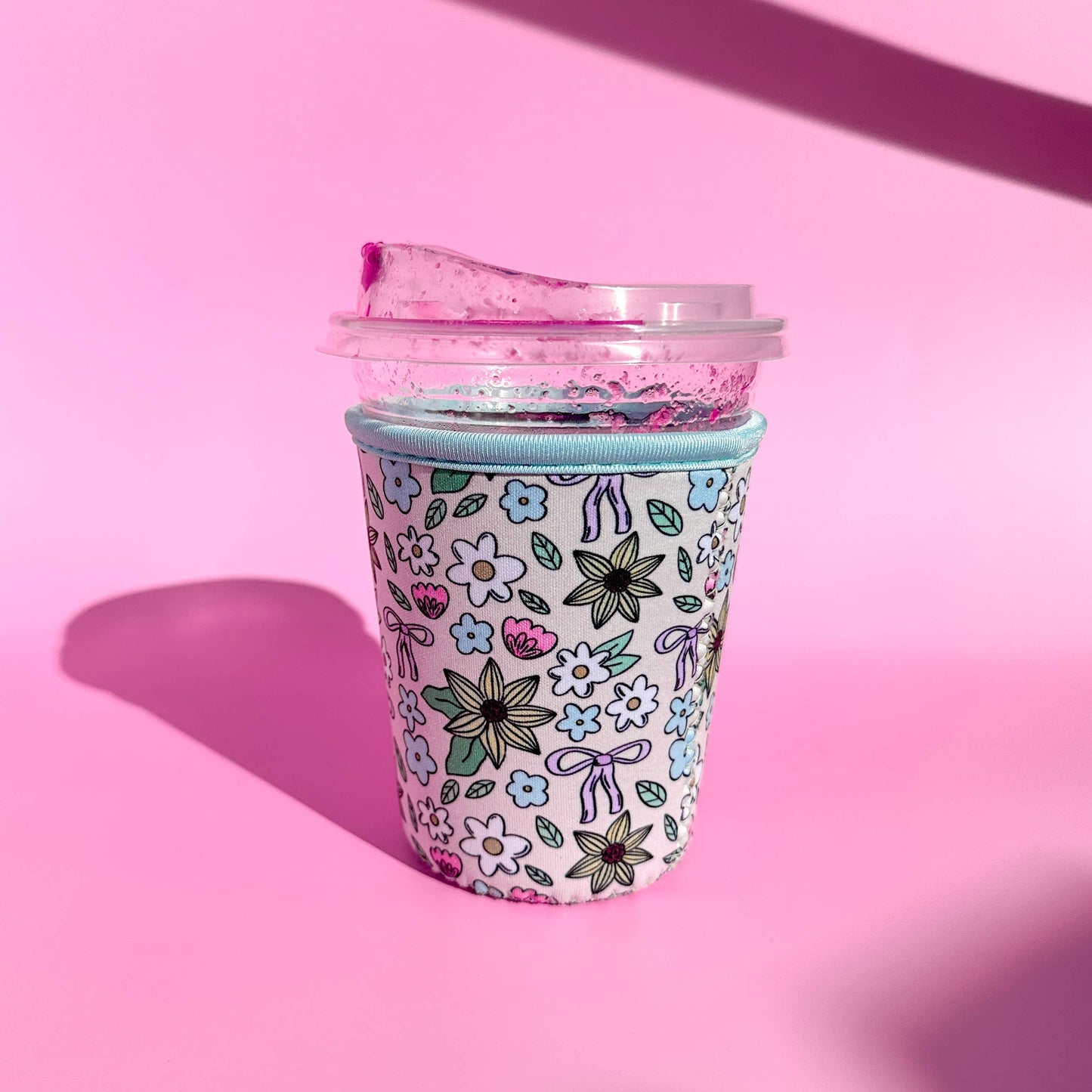 Oak Shore Collective LLC - Floral Bows | Iced Coffee Sleeve The Secret Garden Bookery
