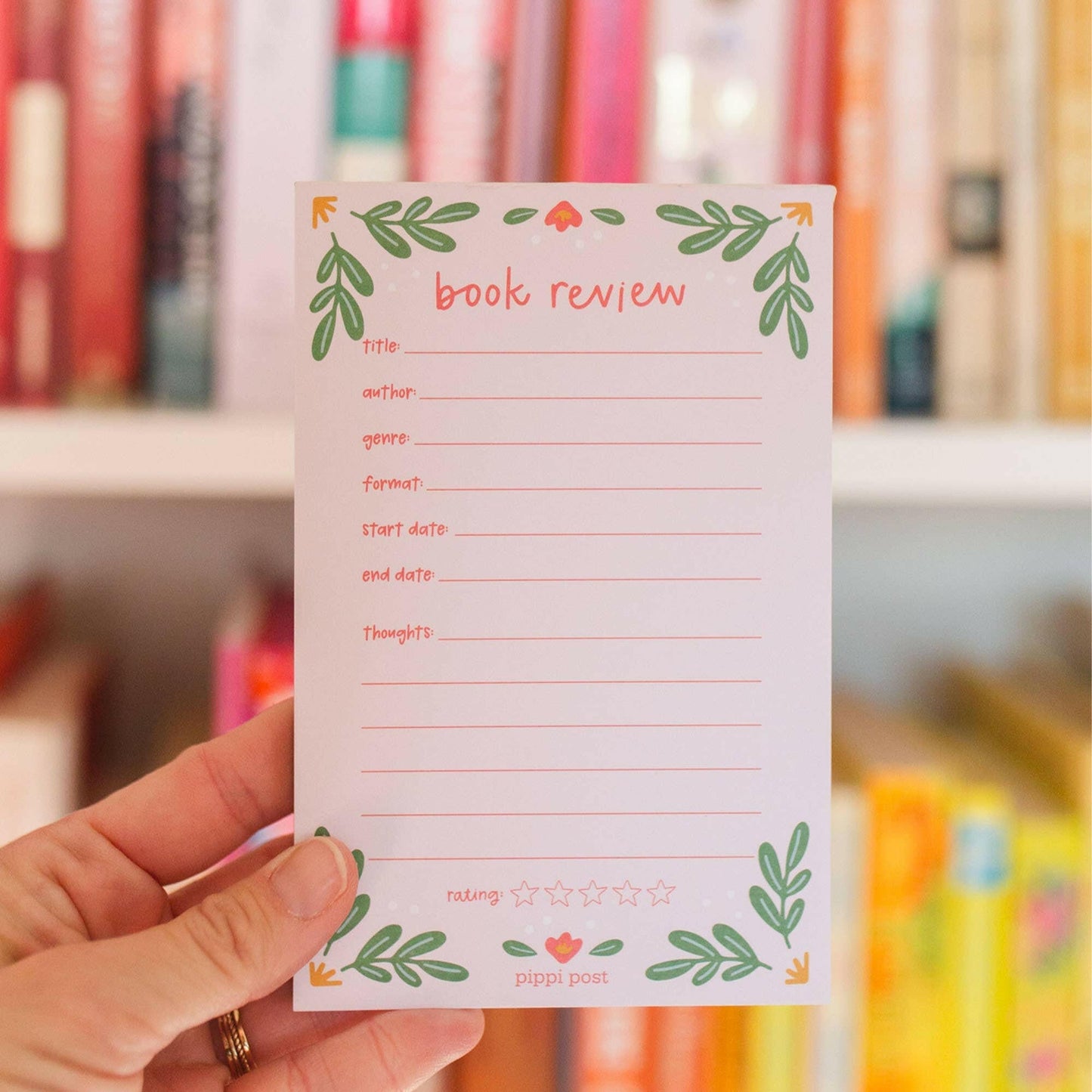Pippi Post - Book Review 4x6 Notepad The Secret Garden Bookery