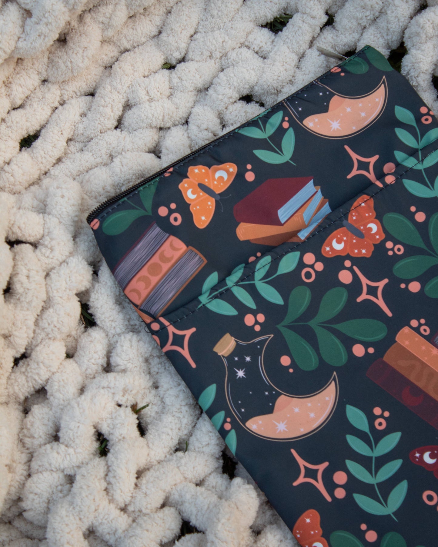 Meaggie Moos - Book / Tablet Sleeve | Burgundy Books The Secret Garden Bookery