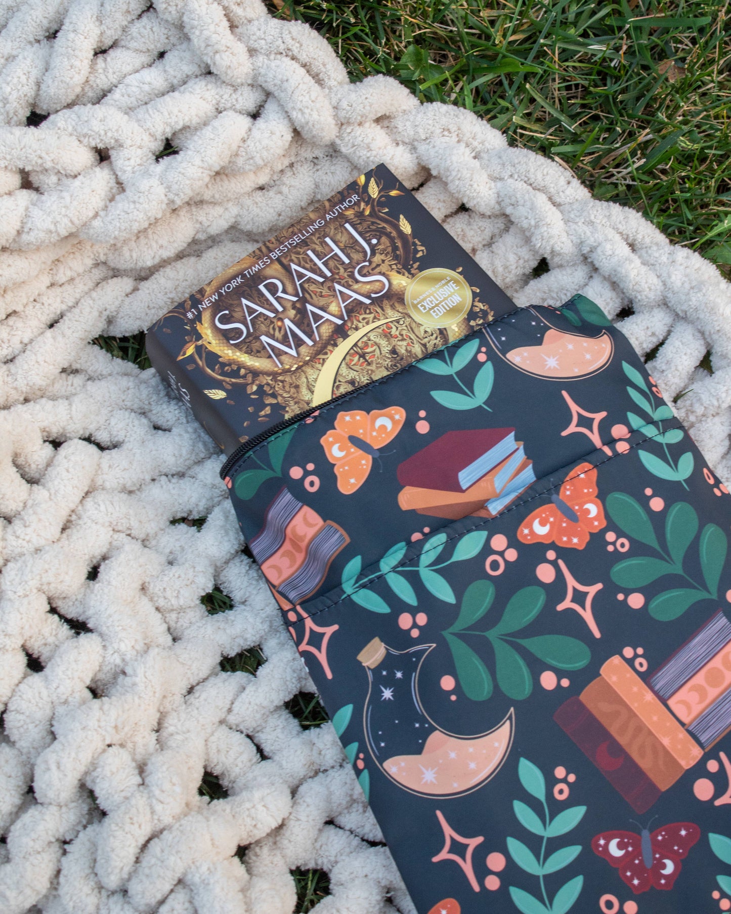 Meaggie Moos - Book / Tablet Sleeve | Burgundy Books The Secret Garden Bookery