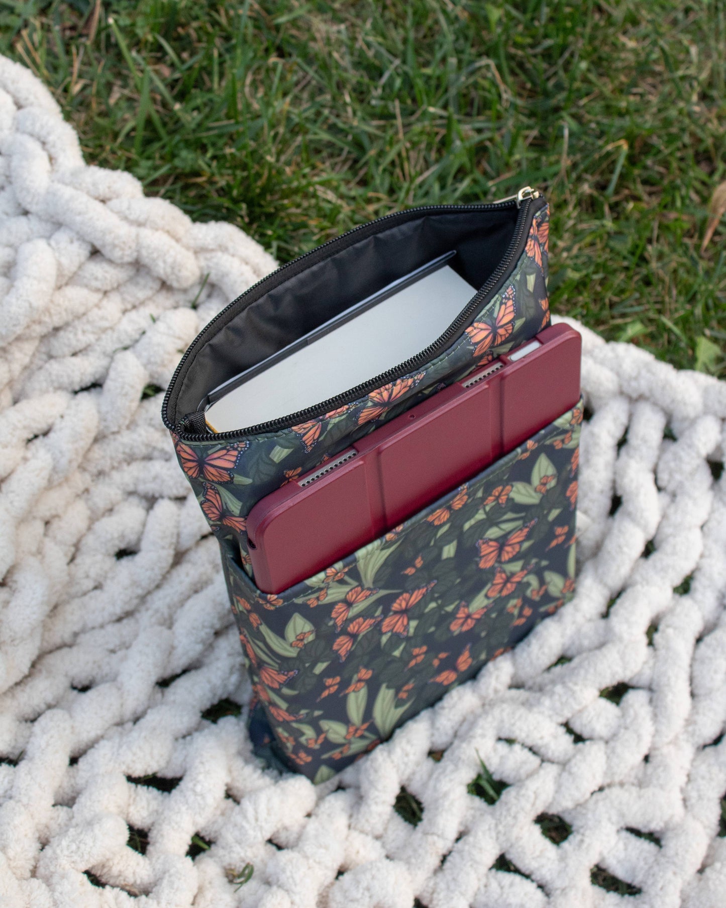Meaggie Moos - Book / Tablet Sleeve | Butterfly Garden The Secret Garden Bookery