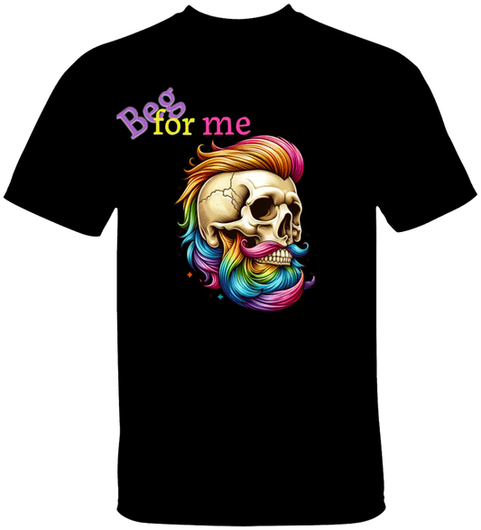 Beg Bearded Skull T-Shirt Literary Fantasy