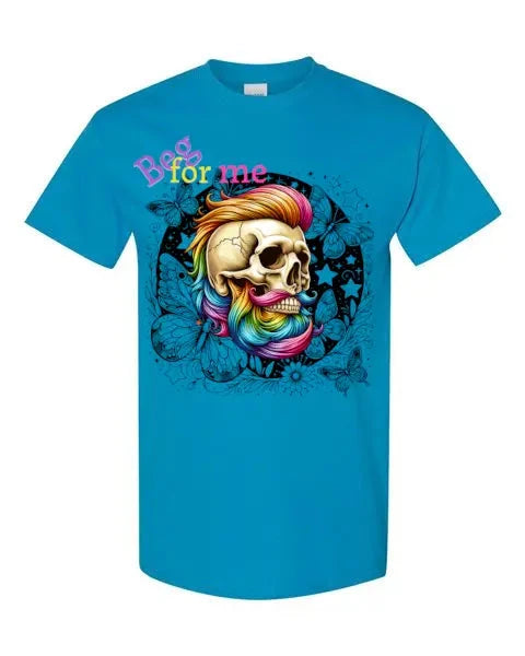 Beg Bearded Skull T-Shirt Literary Fantasy