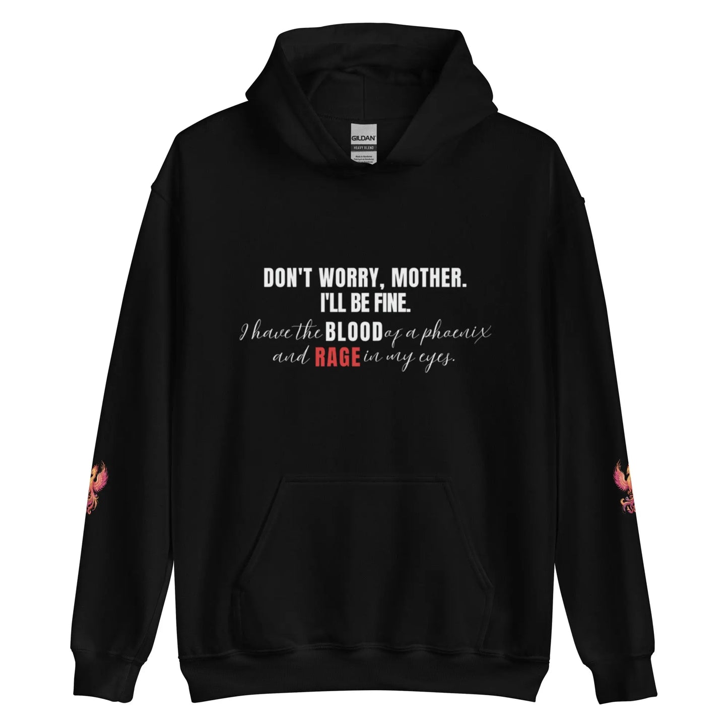 Blood of a Phoenix Hoodie - Dark Romance Apparel Melissa Cummins
