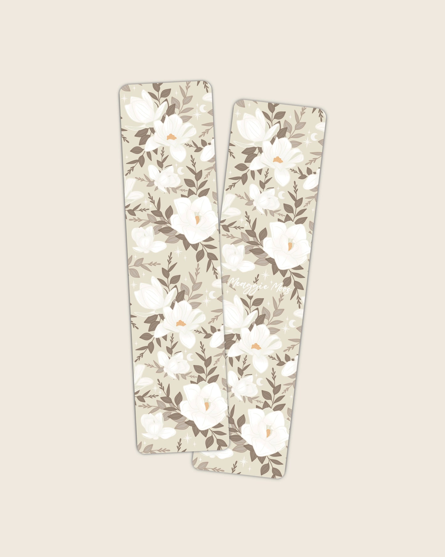 Bookmark - Neutral Magnolias Smitten Booktique