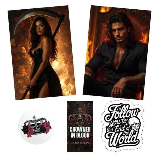 Crowned In Blood - Dark Mafia Age Gap Romance Paperback - Signed & Foiled Melissa Cummins