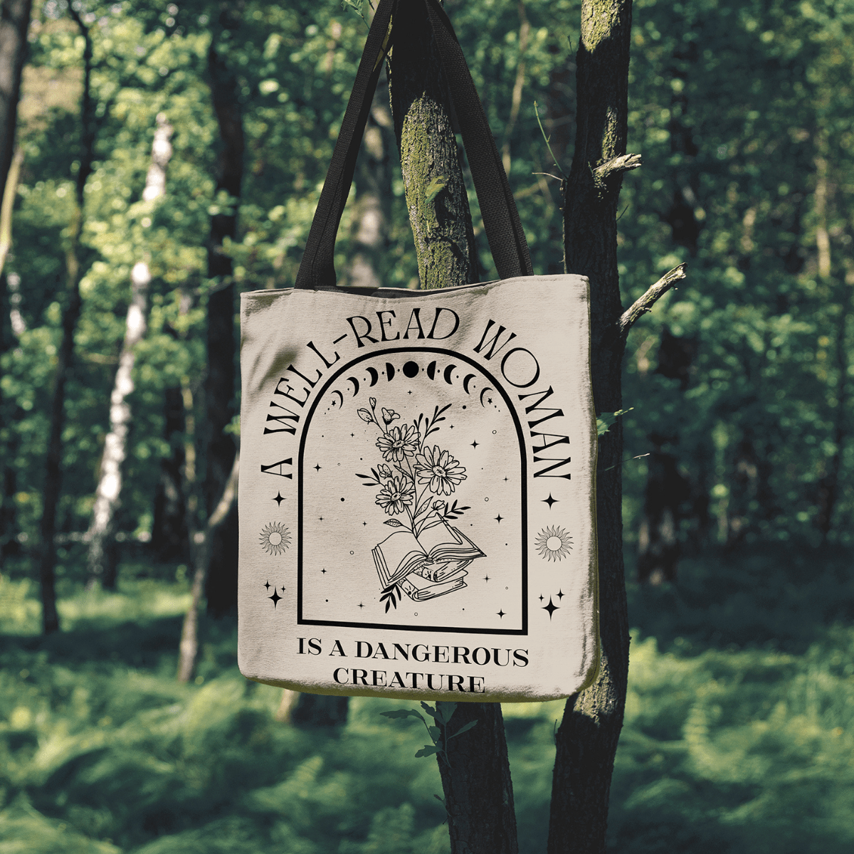 A Well-Read Woman Woven Tote Bag Offbeat Opulence