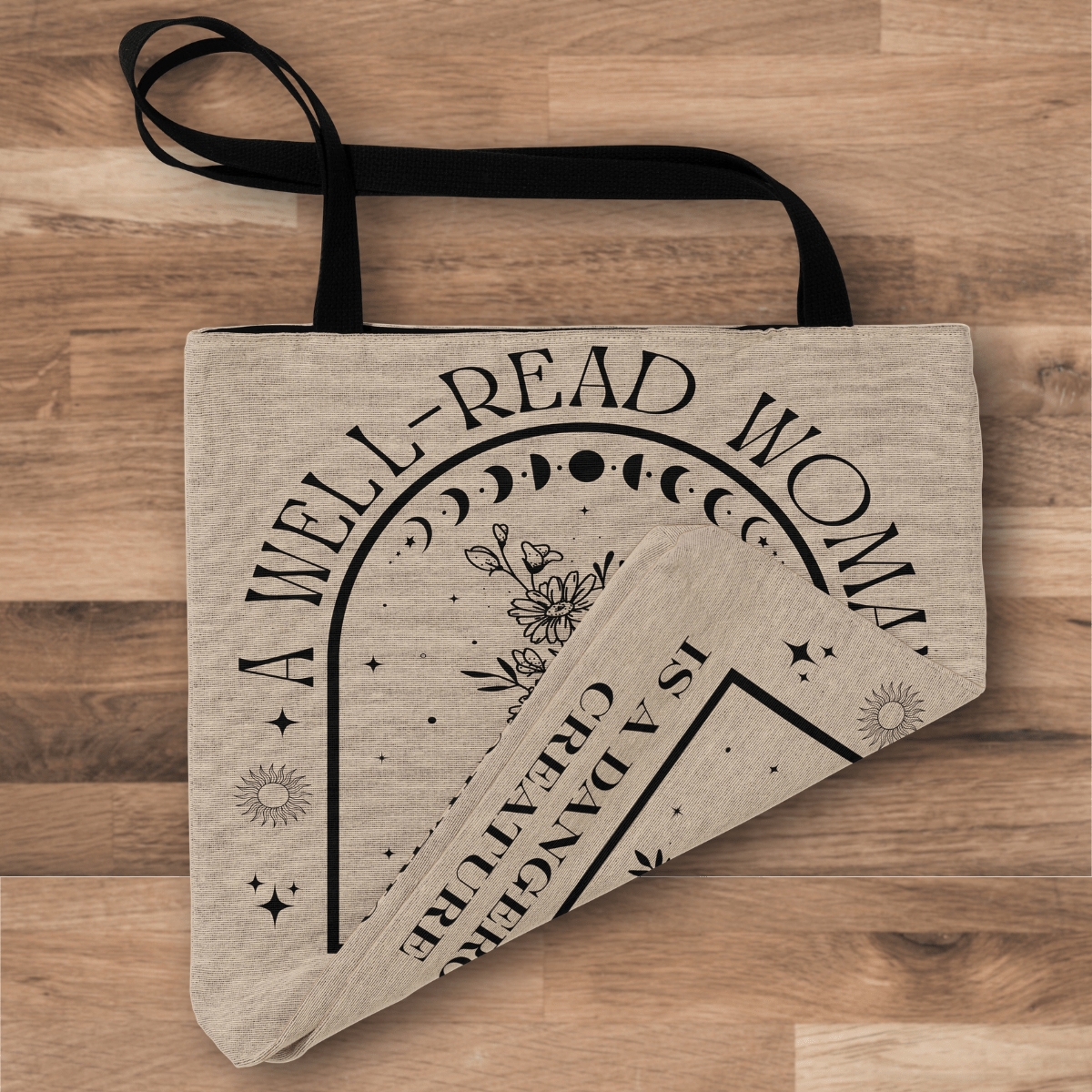 A Well-Read Woman Woven Tote Bag Offbeat Opulence