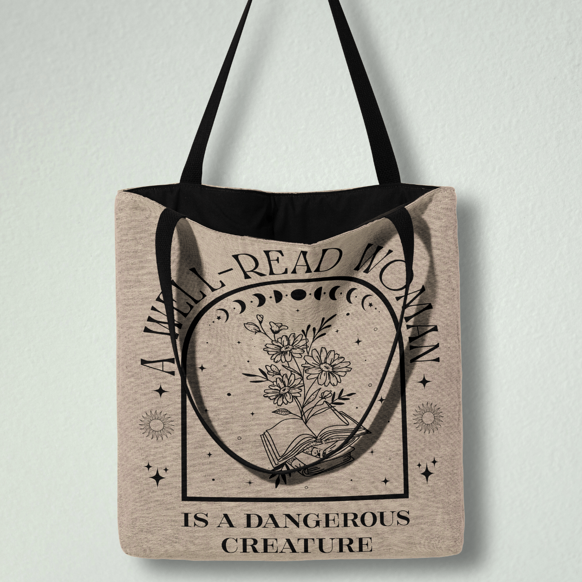 A Well-Read Woman Woven Tote Bag Offbeat Opulence