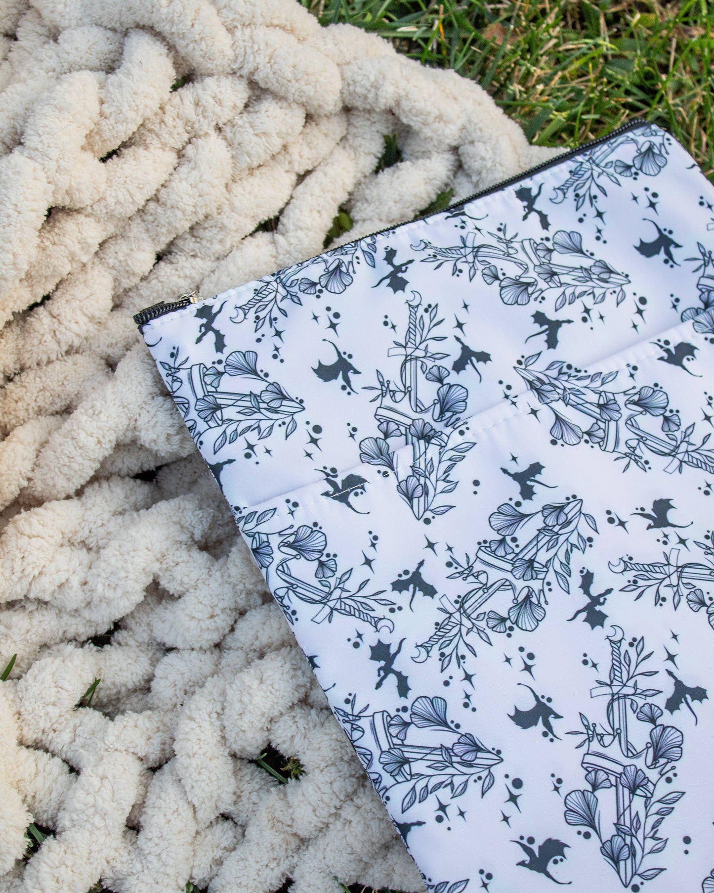 Meaggie Moos - Book / Tablet Sleeve | Ivory Swords The Secret Garden Bookery