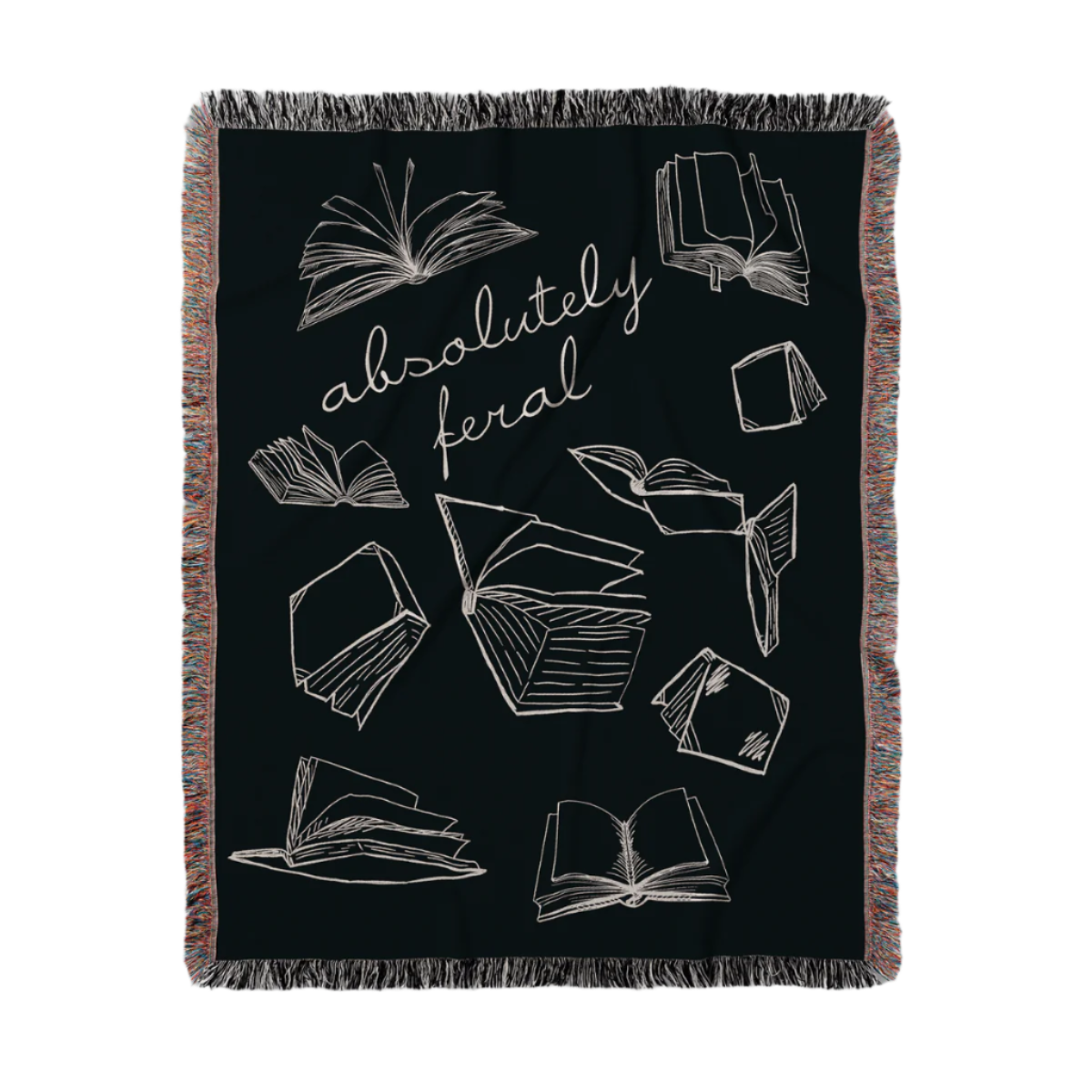 Absolutely Feral Woven Blanket – For Readers Who've Lost All Chill
