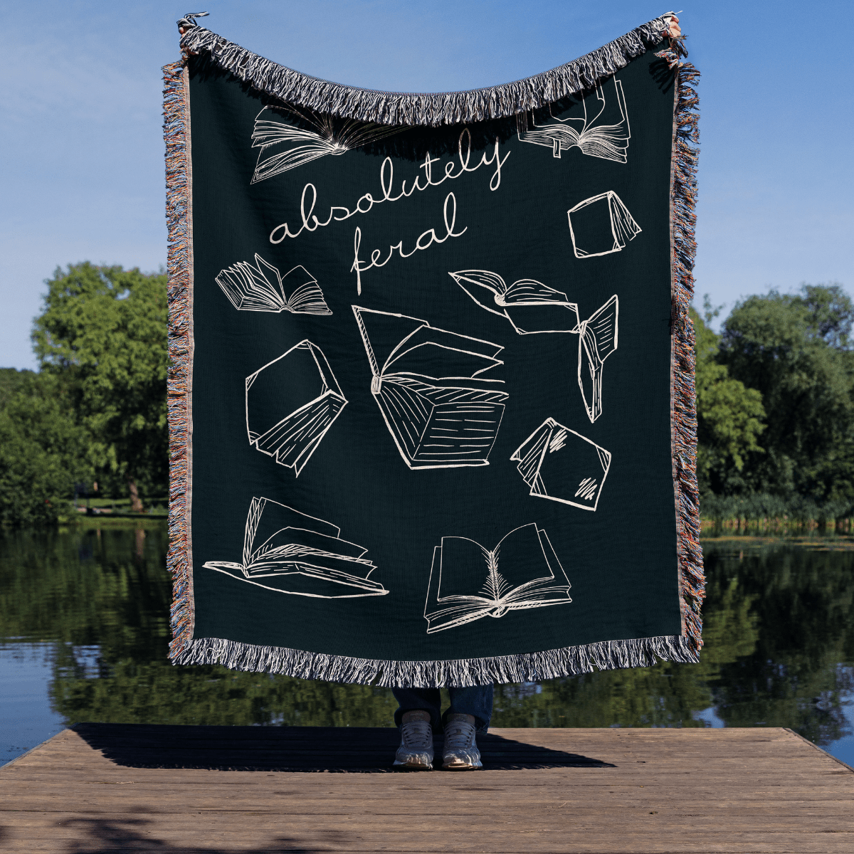 Absolutely Feral Woven Blanket – For Readers Who've Lost All Chill