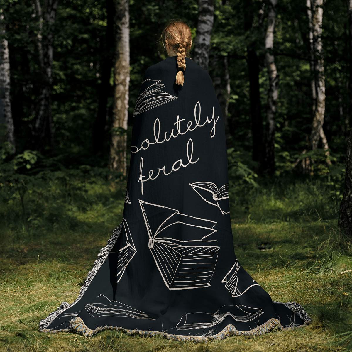 Absolutely Feral Woven Blanket – For Readers Who've Lost All Chill