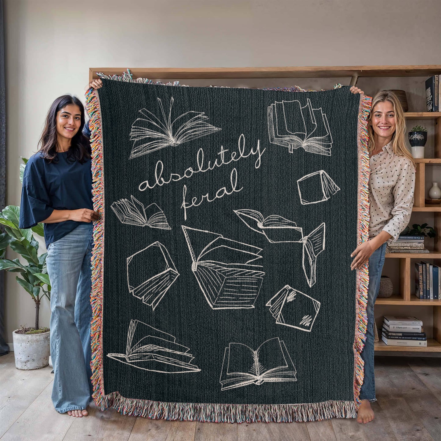 Absolutely Feral Woven Blanket – For Readers Who've Lost All Chill