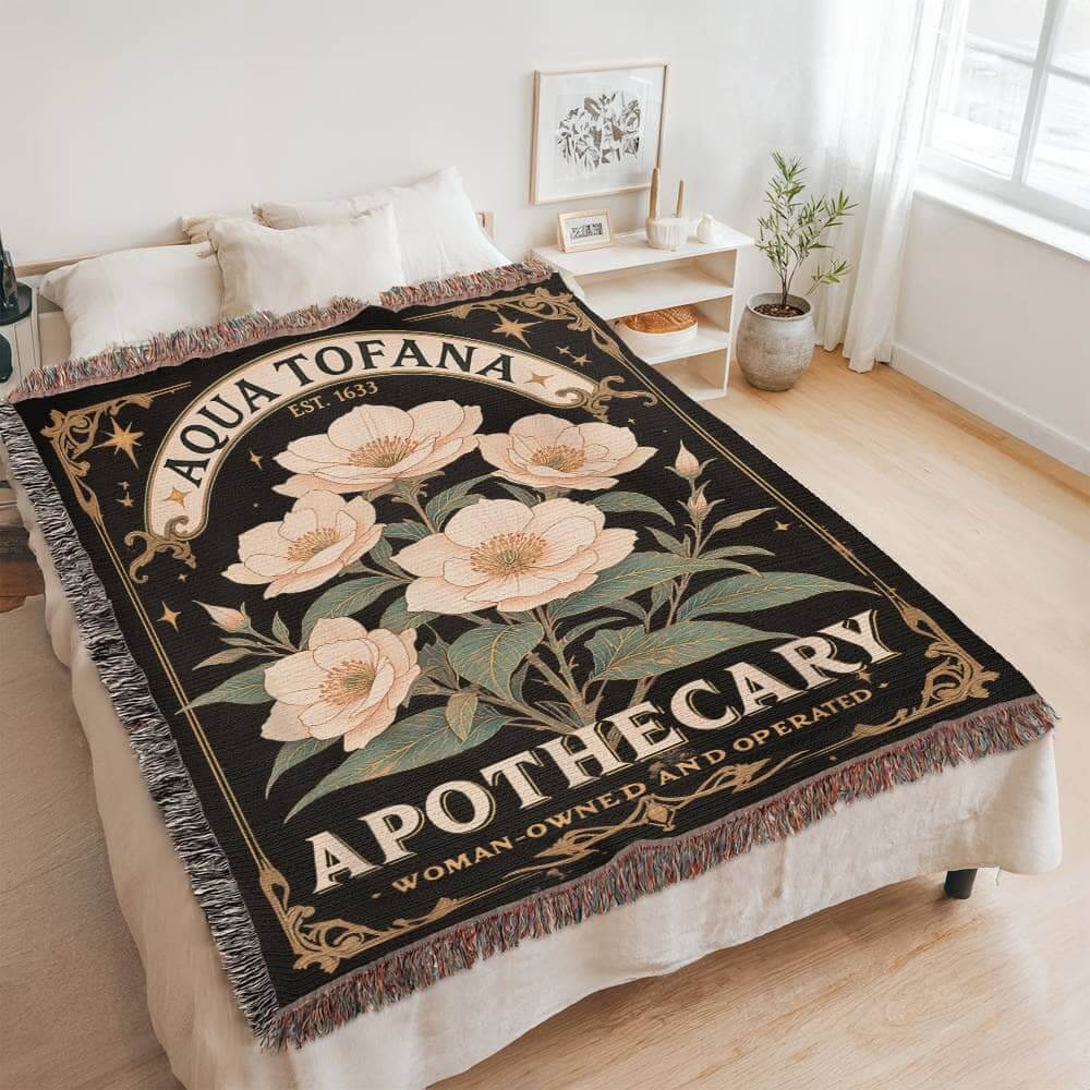 Aqua Tofana Apothecary Woven Blanket Offbeat Opulence