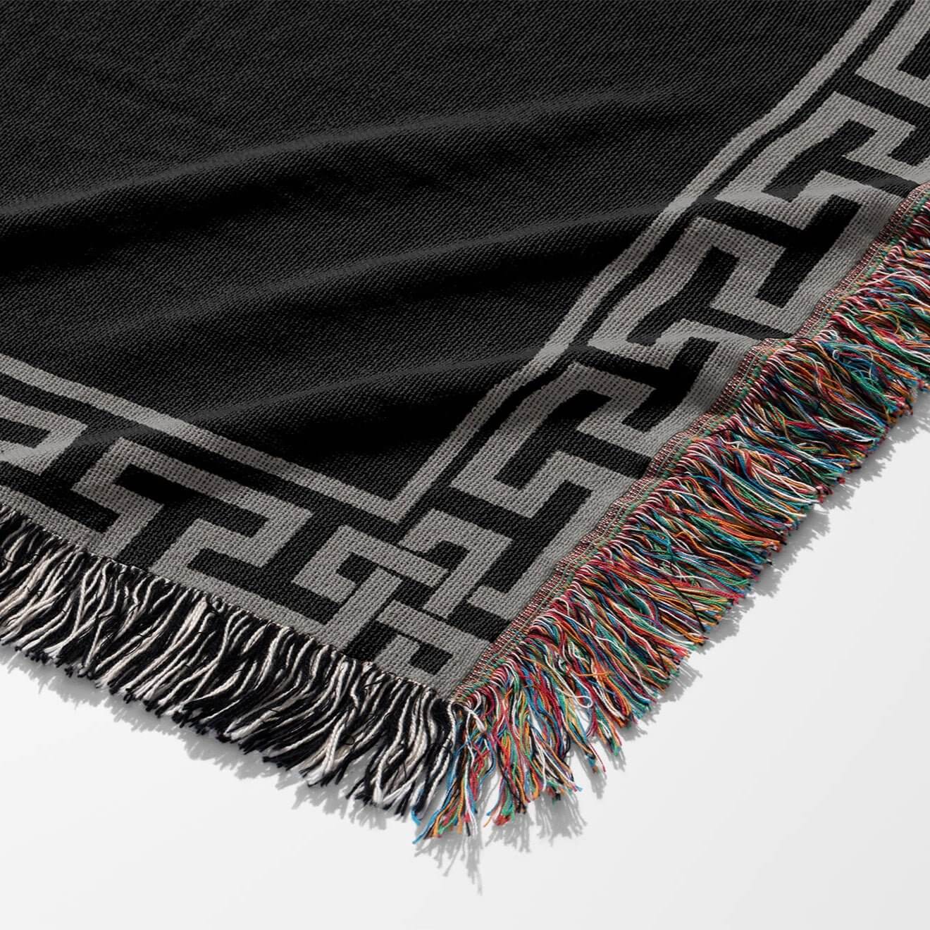Dragon Seal Woven Blanket - A Legacy of Elder Power & Destiny Offbeat Opulence