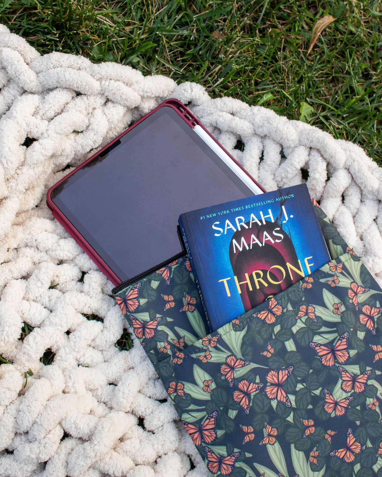 Meaggie Moos - Book / Tablet Sleeve | Butterfly Garden The Secret Garden Bookery