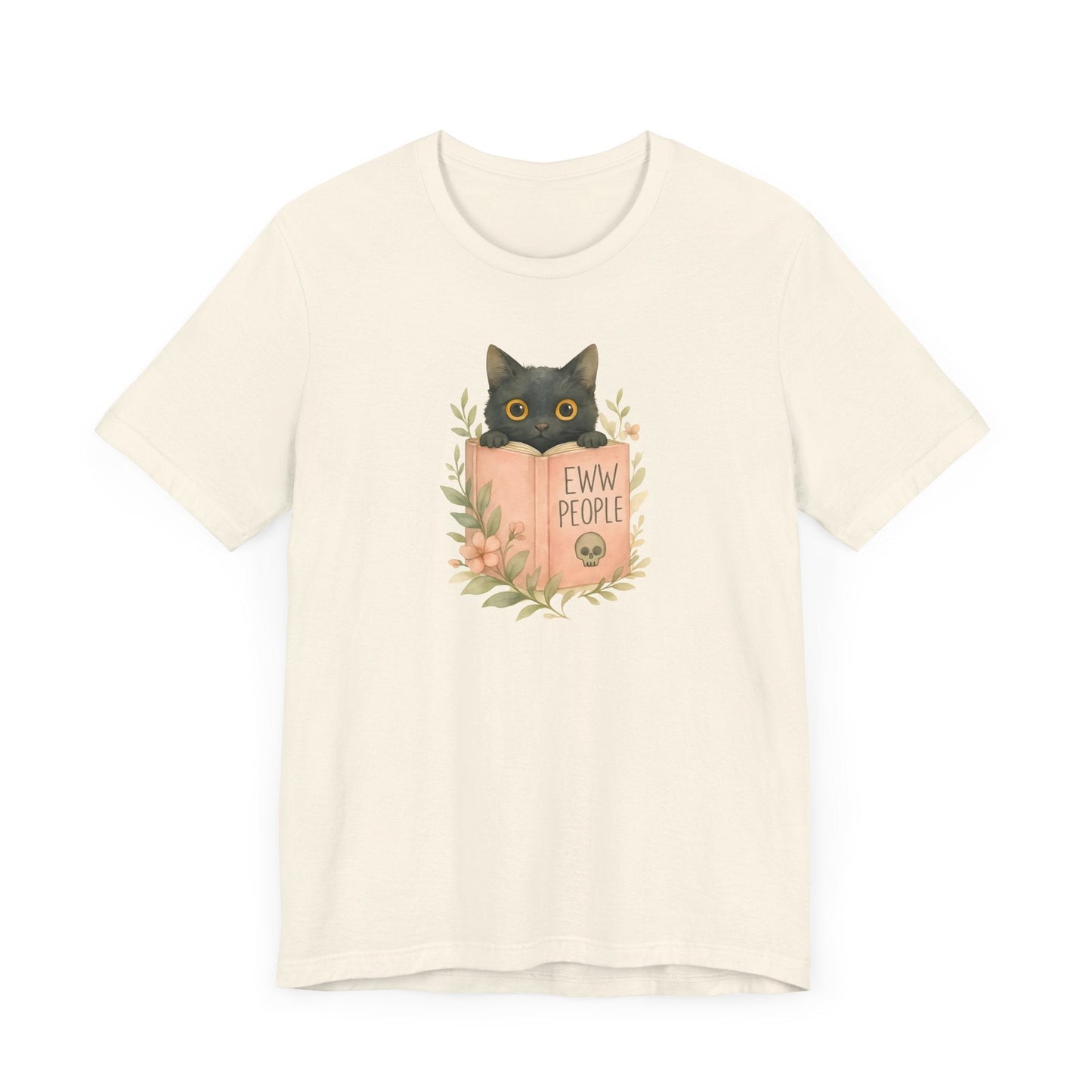 Eww People Black Cat T-Shirt – Bookish Anti-Social Reader Tee