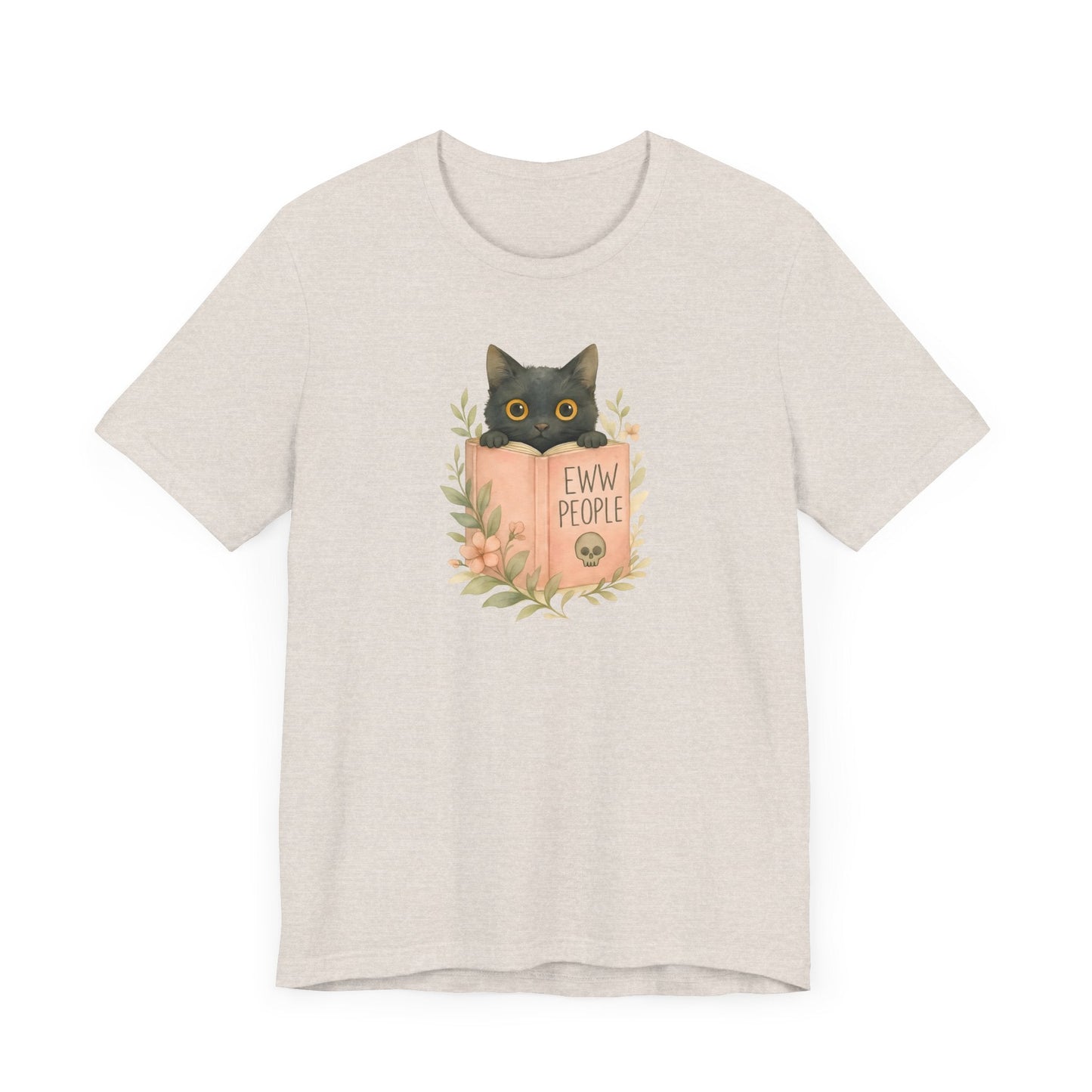 Eww People Black Cat T-Shirt – Bookish Anti-Social Reader Tee