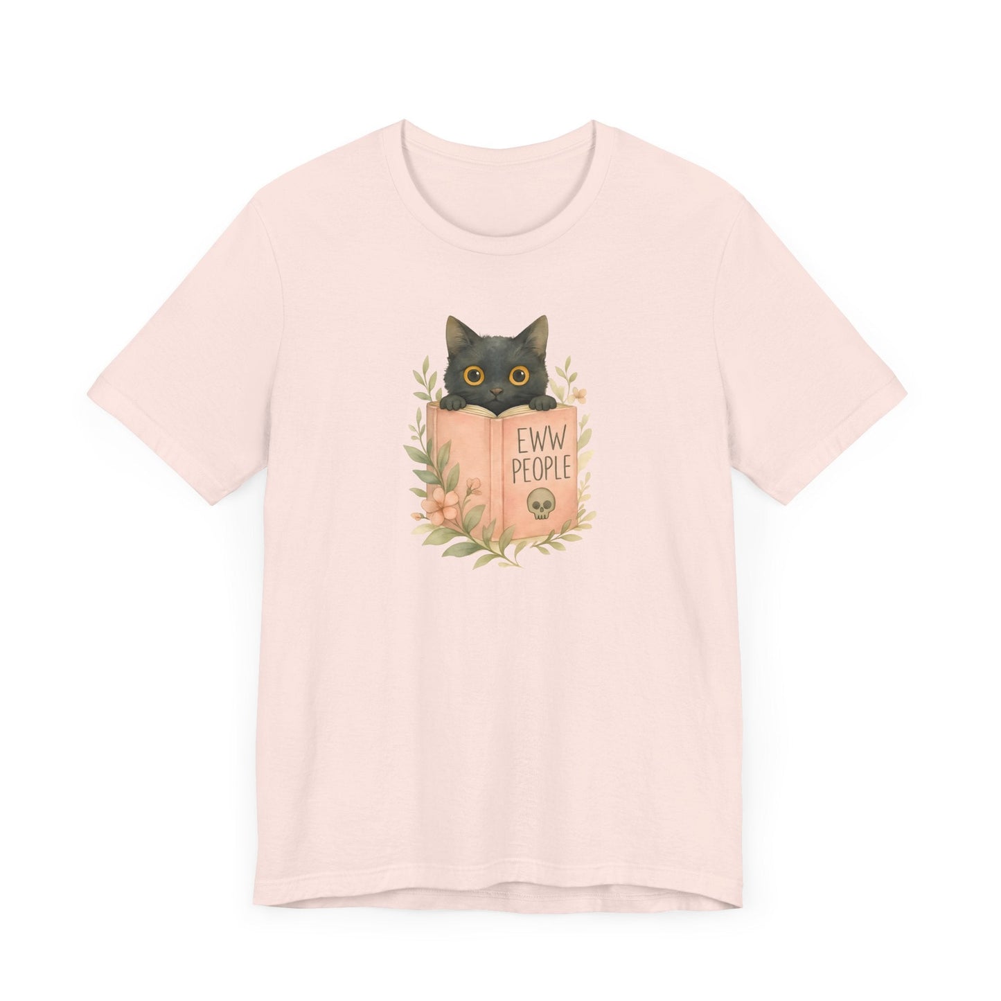 Eww People Black Cat T-Shirt – Bookish Anti-Social Reader Tee