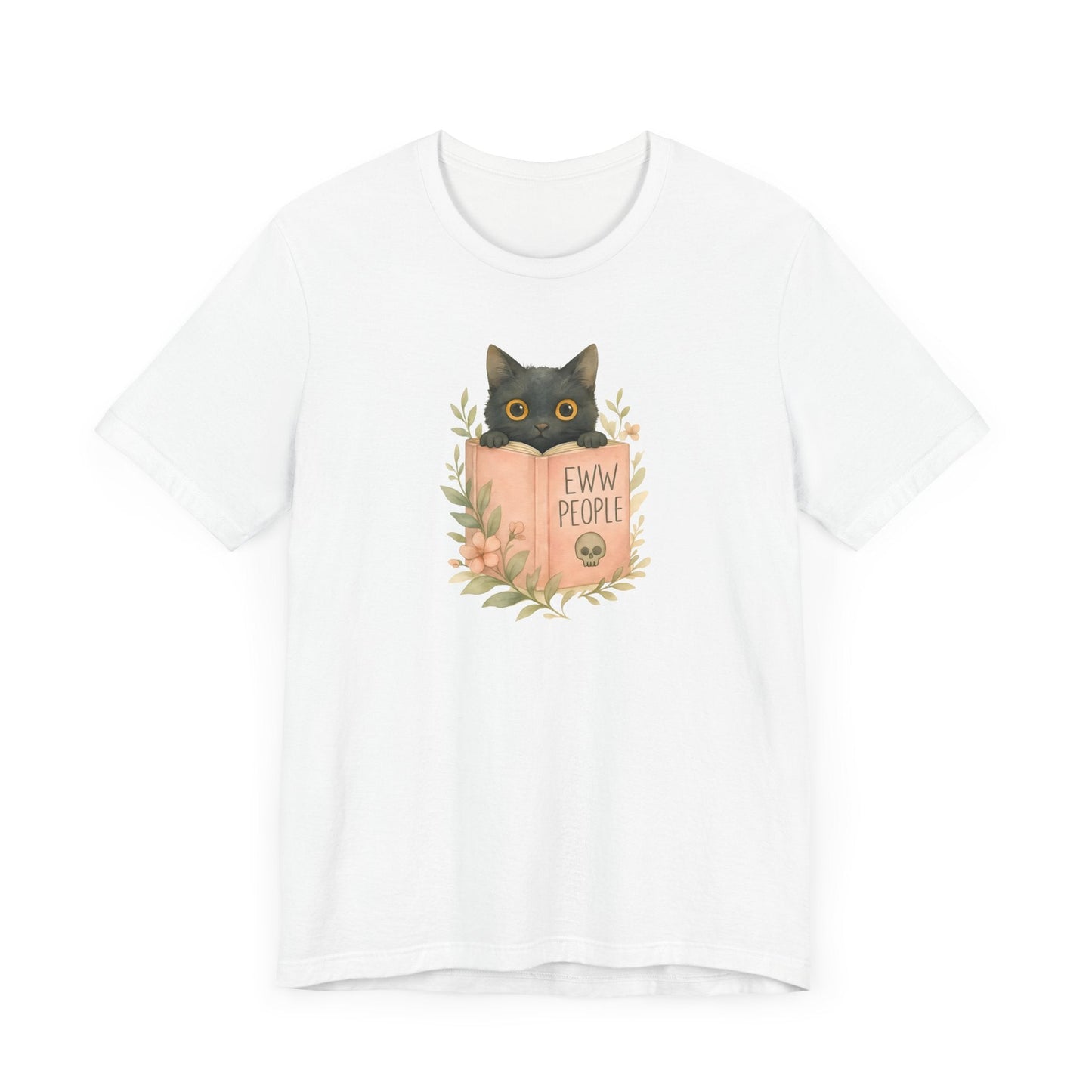 Eww People Black Cat T-Shirt – Bookish Anti-Social Reader Tee