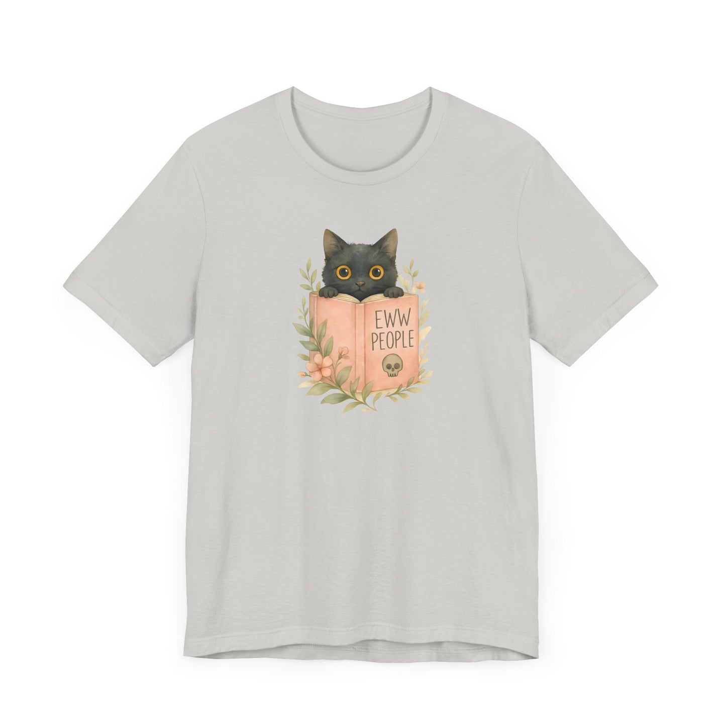 Eww People Black Cat T-Shirt – Bookish Anti-Social Reader Tee