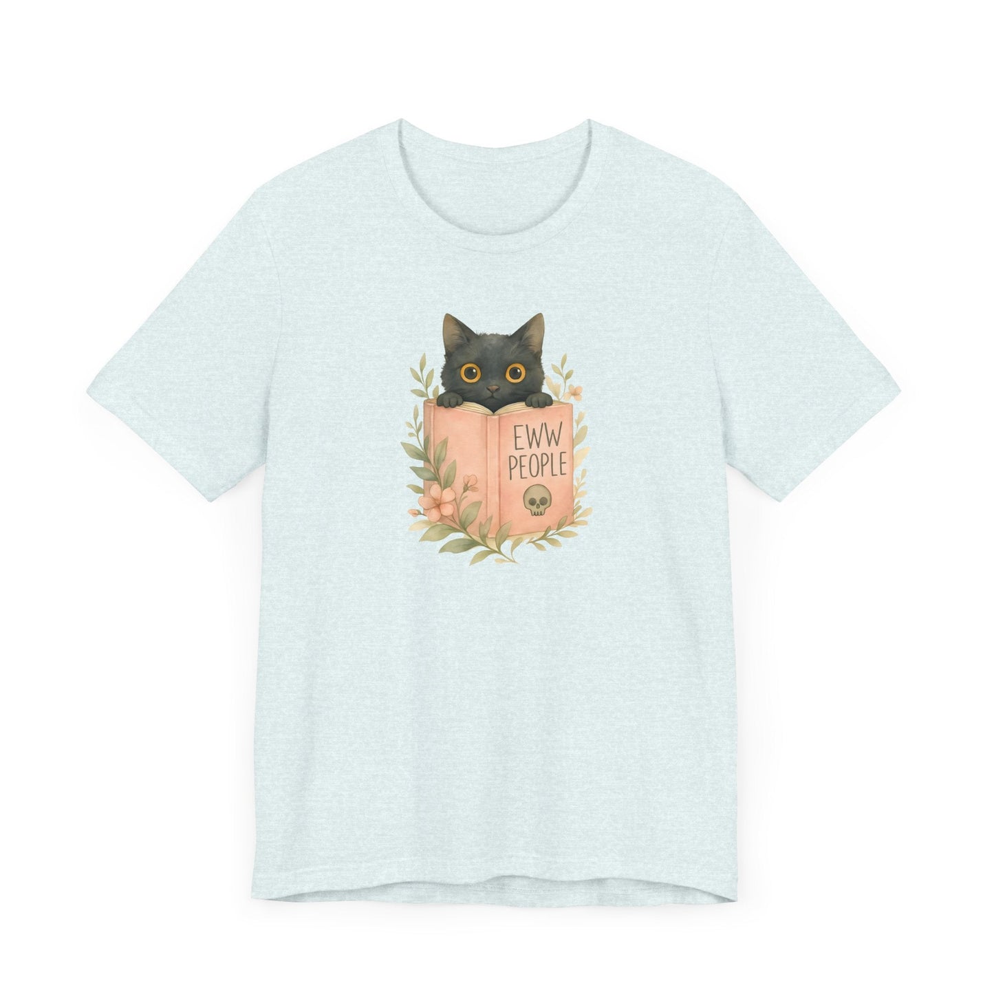 Eww People Black Cat T-Shirt – Bookish Anti-Social Reader Tee