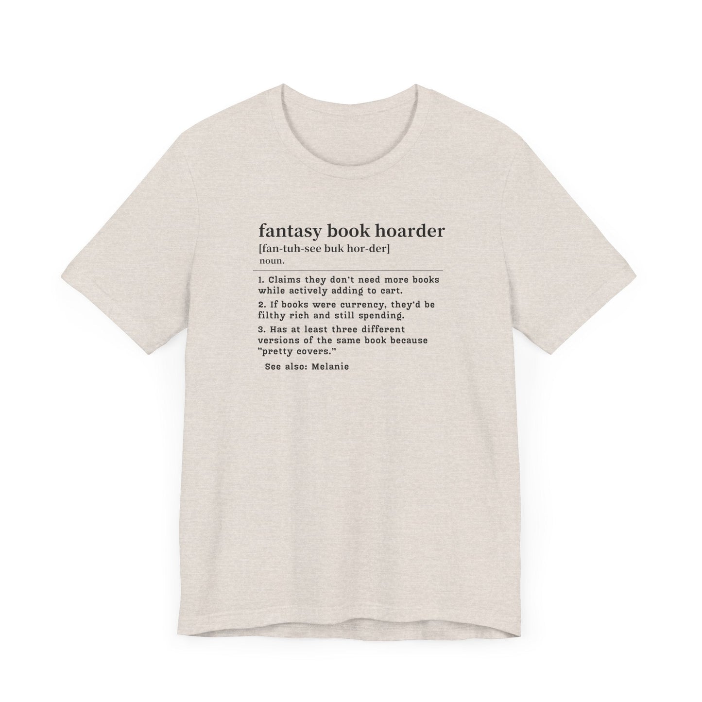 Fantasy Book Hoarder Definition T-Shirt – Personalized Book Collector Tee Offbeat Opulence