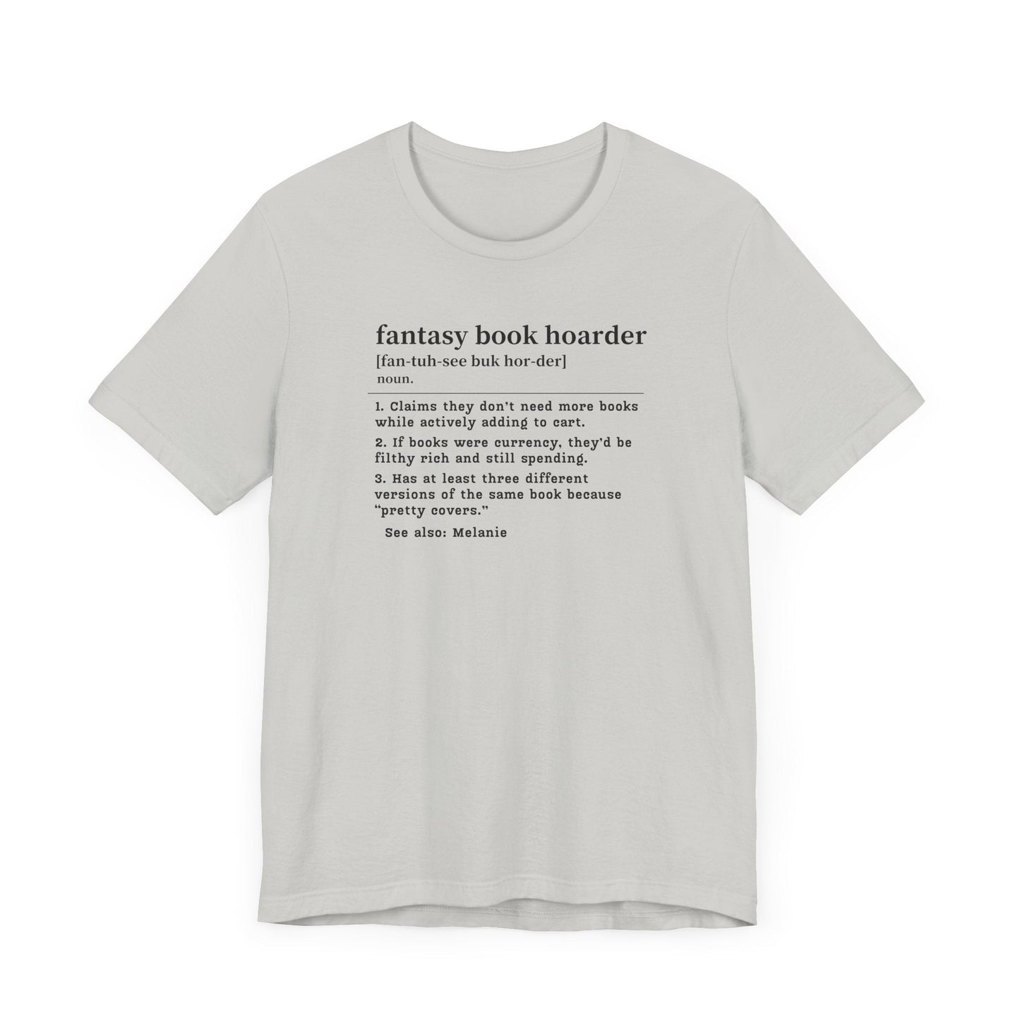 Fantasy Book Hoarder Definition T-Shirt – Personalized Book Collector Tee Offbeat Opulence