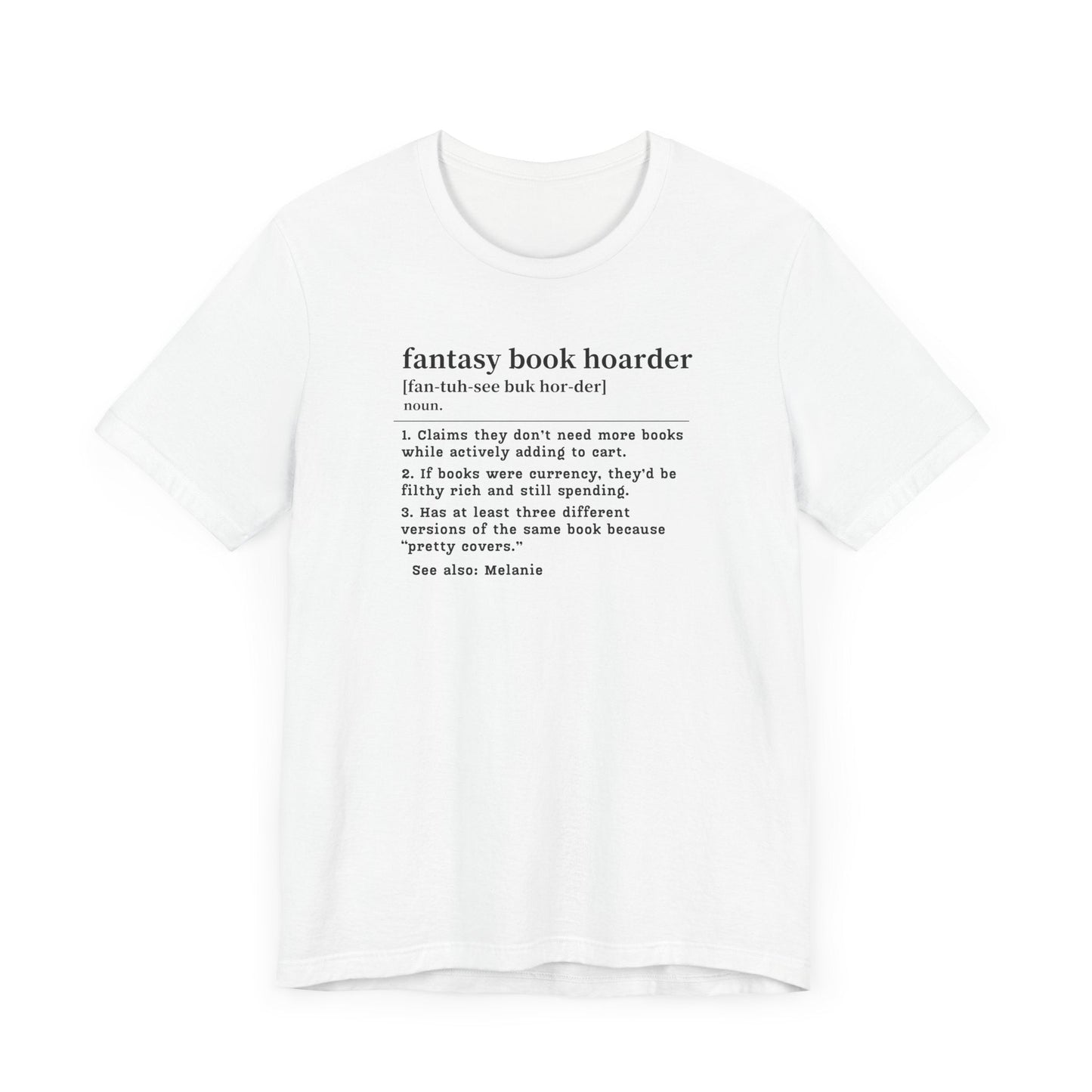 Fantasy Book Hoarder Definition T-Shirt – Personalized Book Collector Tee Offbeat Opulence