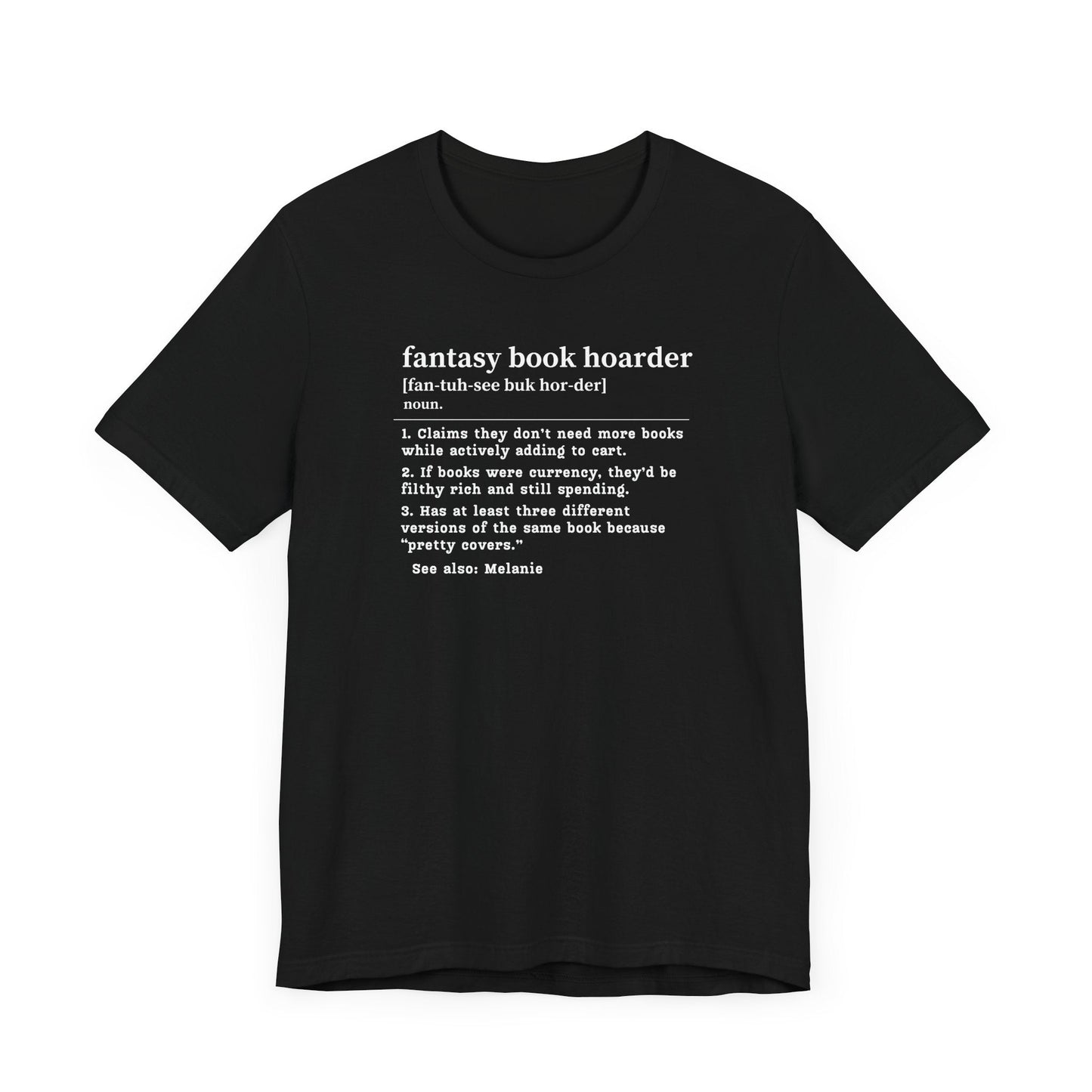 Fantasy Book Hoarder Definition T-Shirt – Personalized Book Collector Tee Offbeat Opulence
