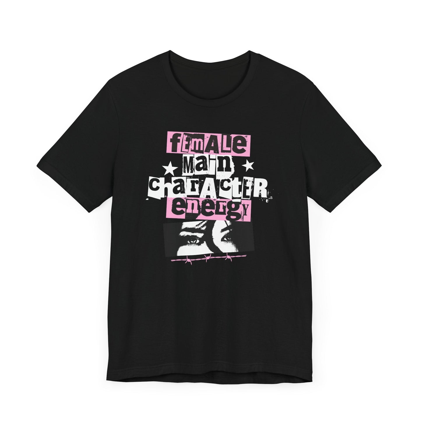 Female Main Character Energy – Retro ’80s Punk Tee Offbeat Opulence