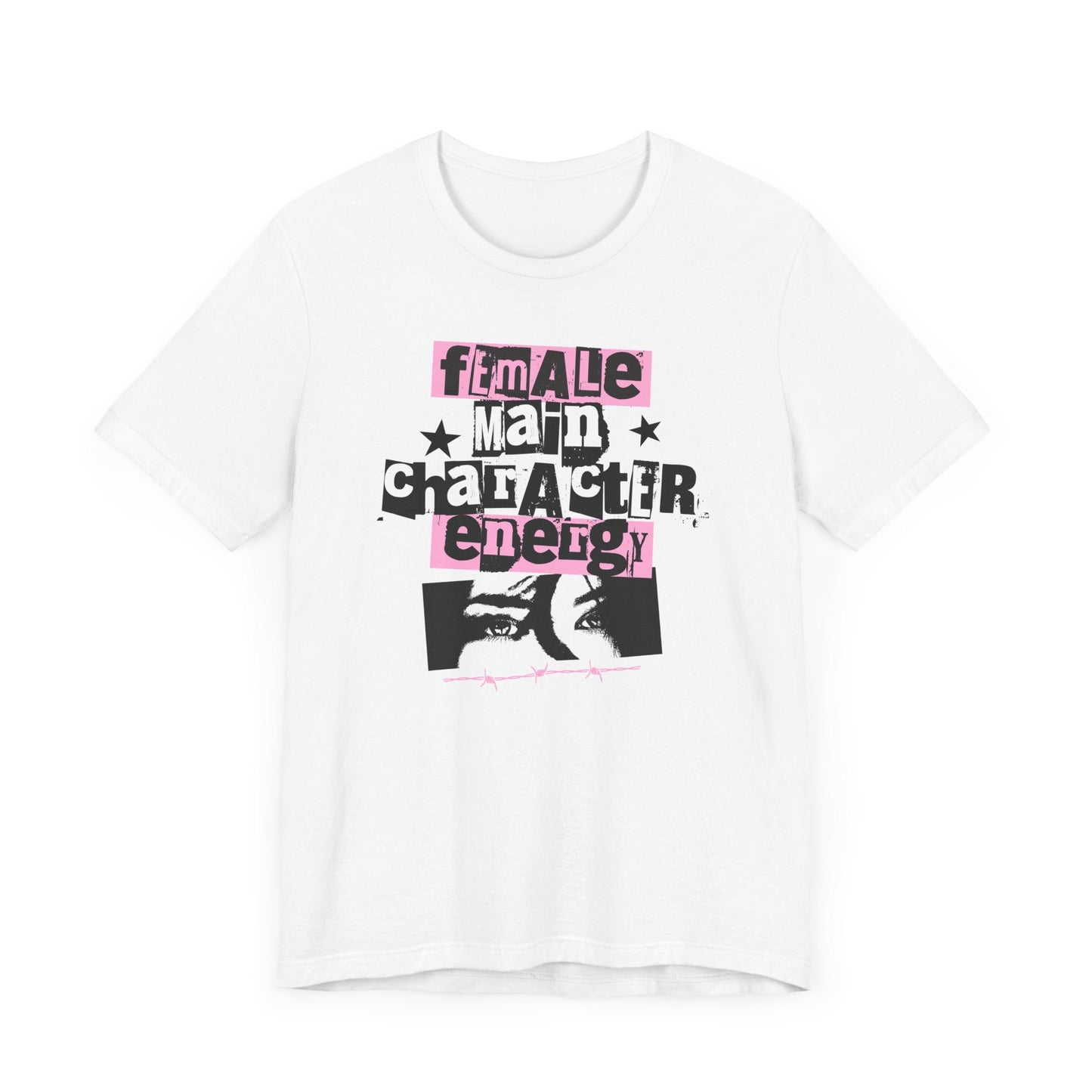Female Main Character Energy – Retro ’80s Punk Tee Offbeat Opulence
