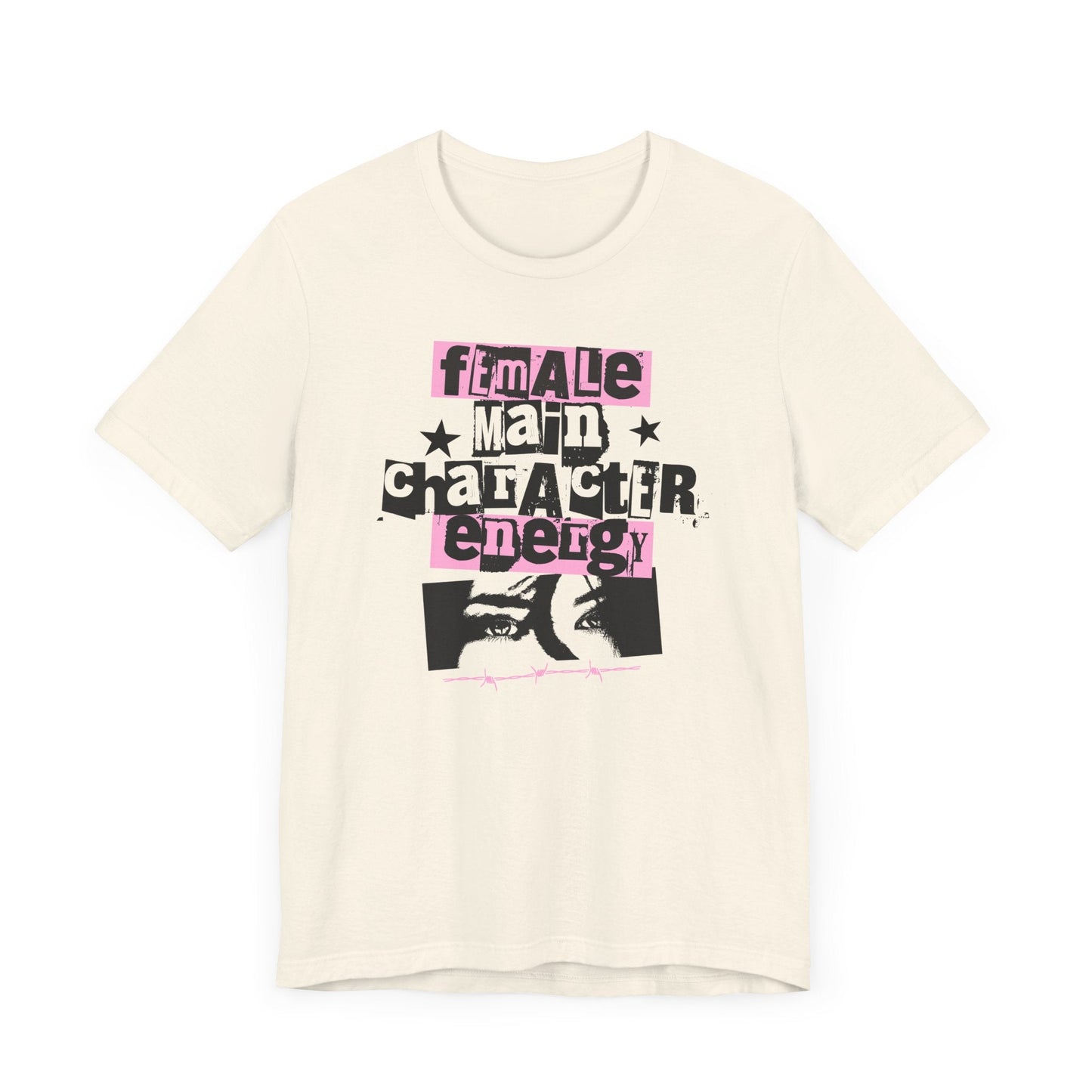 Female Main Character Energy – Retro ’80s Punk Tee Offbeat Opulence