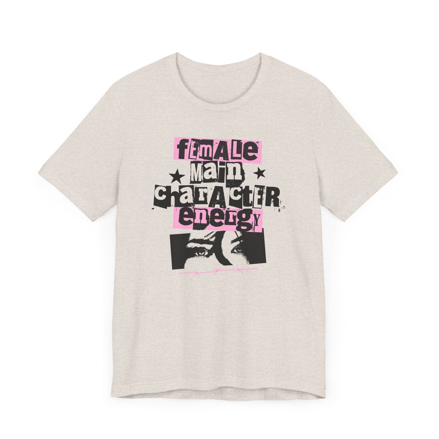 Female Main Character Energy – Retro ’80s Punk Tee Offbeat Opulence