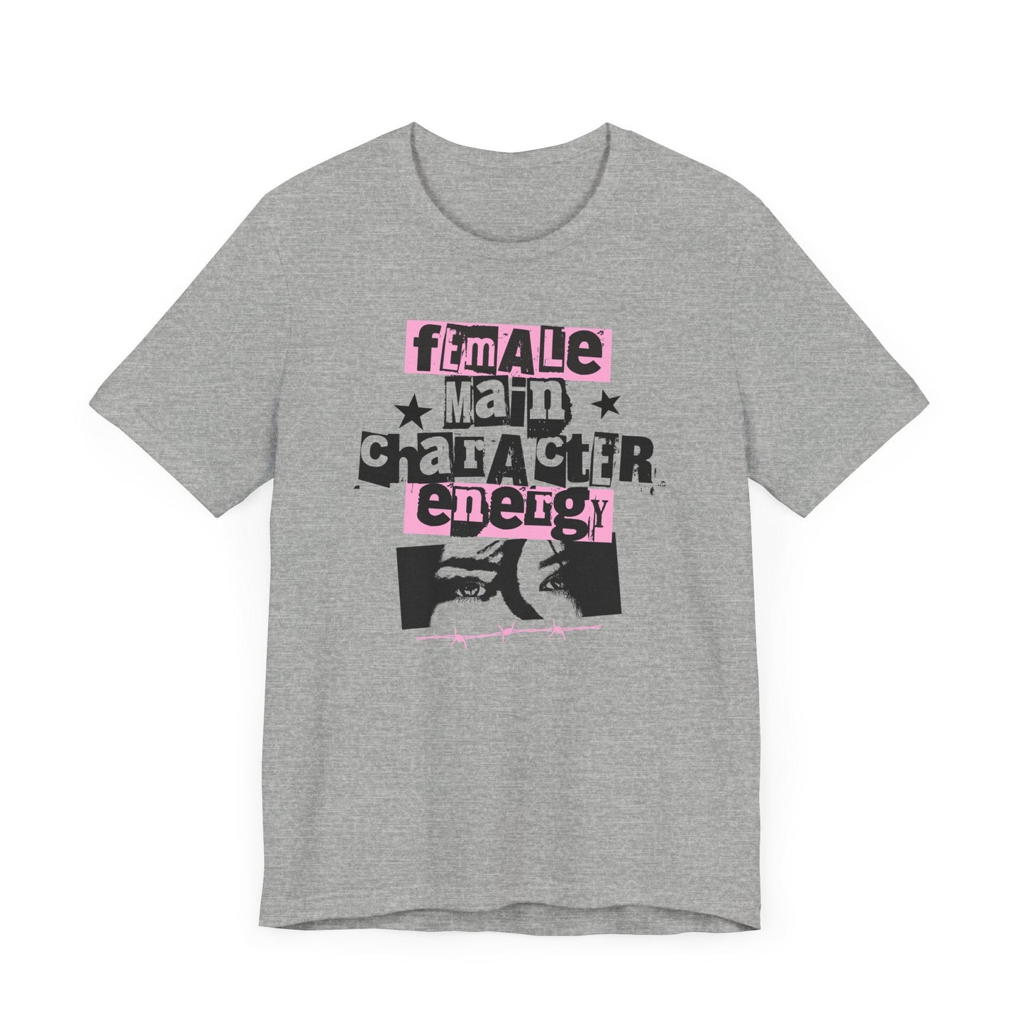 Female Main Character Energy – Retro ’80s Punk Tee Offbeat Opulence