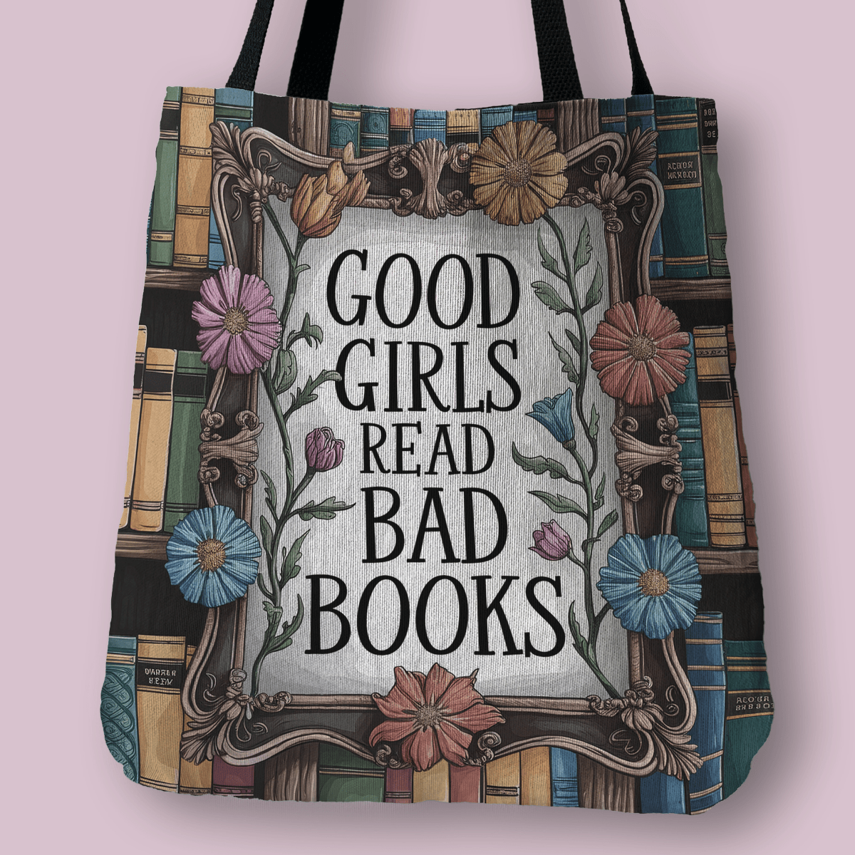 Good Girls Read Bad Books Bright & Bookish Woven Tote Offbeat Opulence