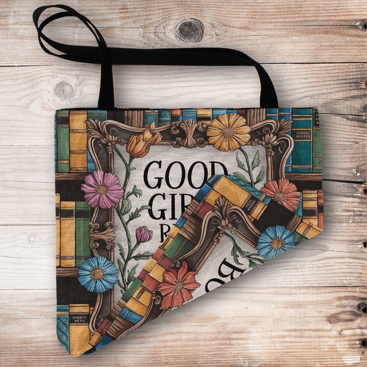 Good Girls Read Bad Books Bright & Bookish Woven Tote Offbeat Opulence