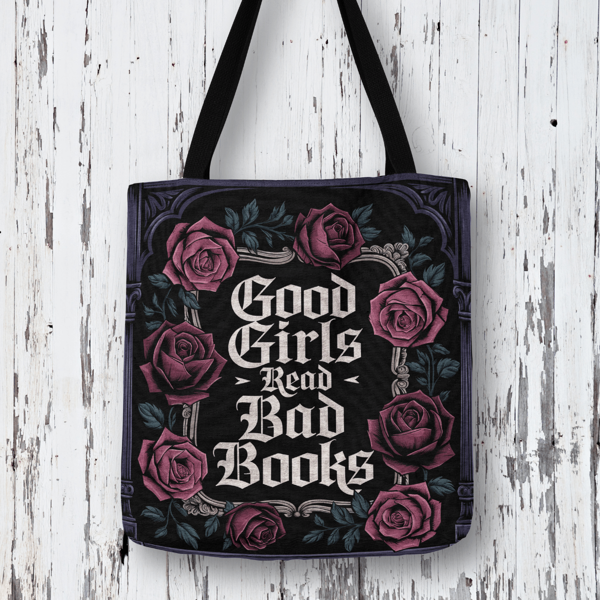 Good Girls Read Bad Books Dark Romance Woven Tote Offbeat Opulence