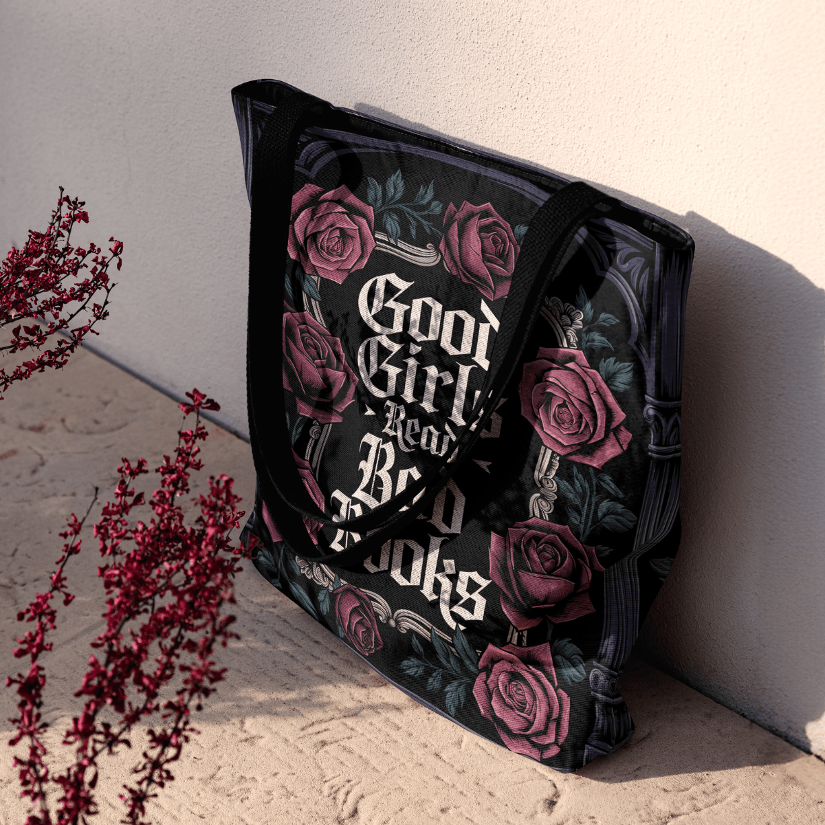 Good Girls Read Bad Books Dark Romance Woven Tote Offbeat Opulence