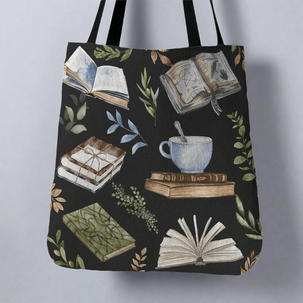 Literary Spell Woven Tapestry Tote – For Book Lovers & Dreamers Offbeat Opulence