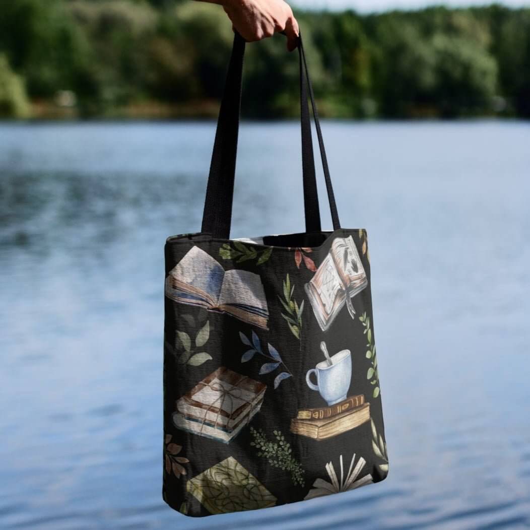 Literary Spell Woven Tapestry Tote – For Book Lovers & Dreamers Offbeat Opulence