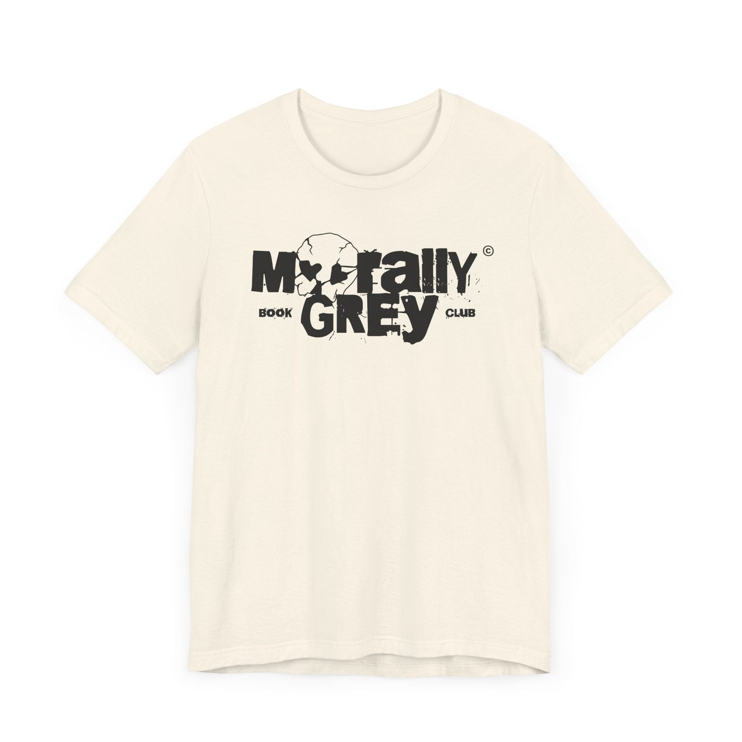 Morally Grey Book Club T-Shirt – Gritty Skull Logo Edition
