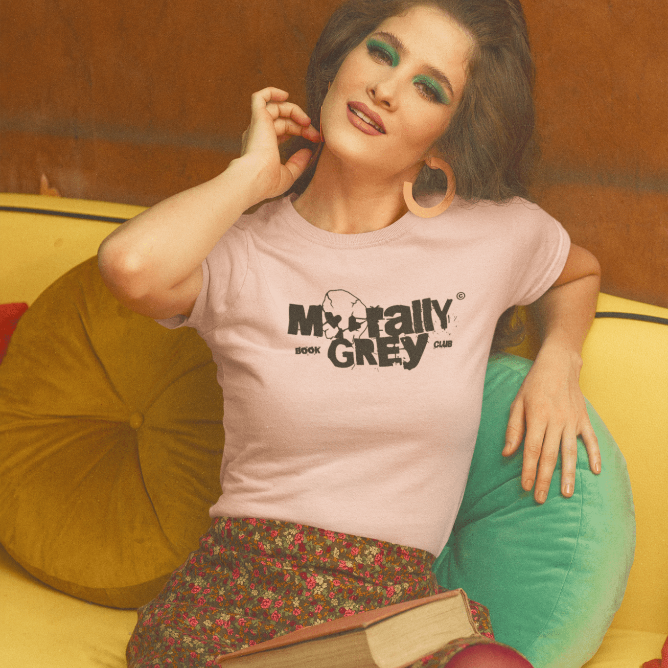 Morally Grey Book Club T-Shirt – Gritty Skull Logo Edition