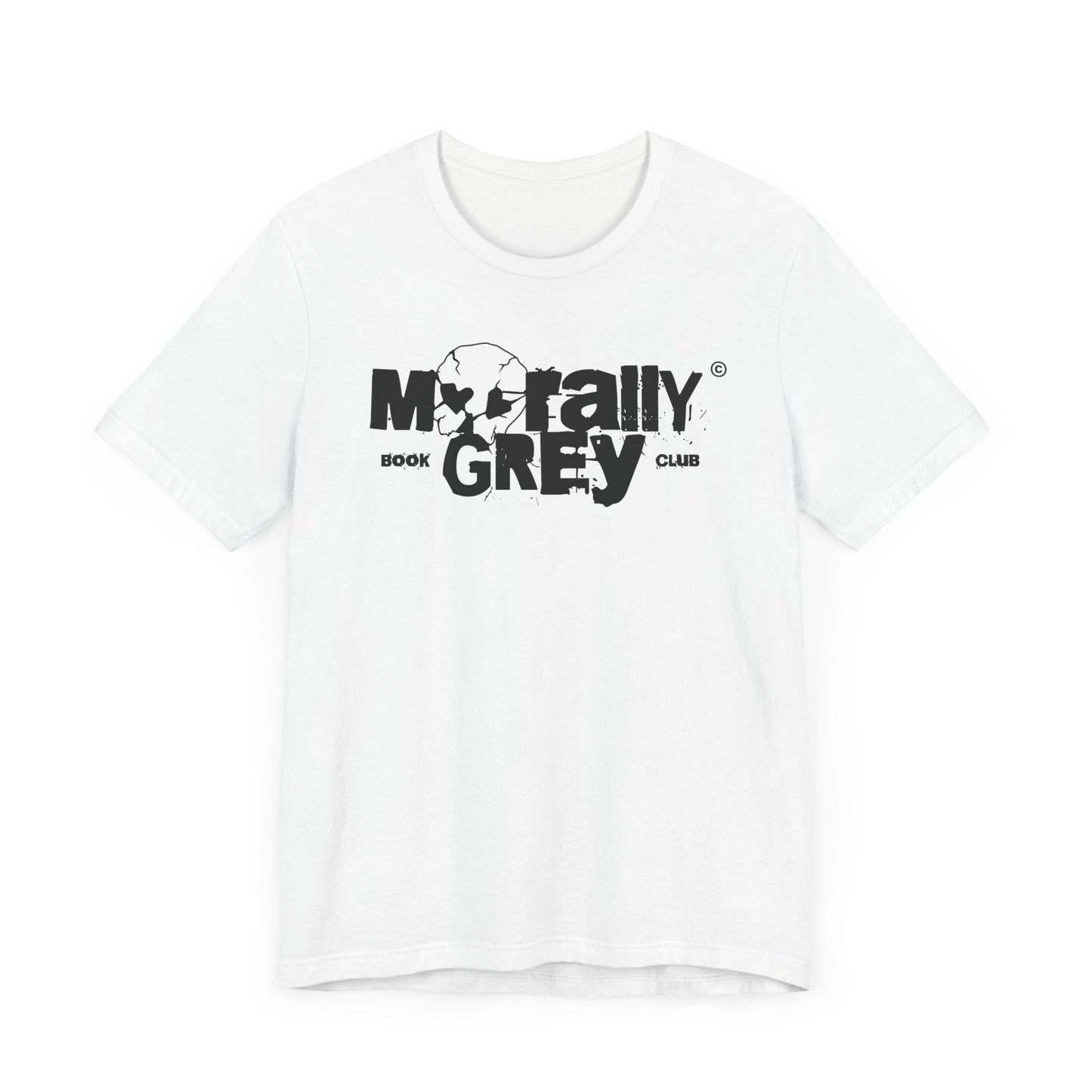 Morally Grey Book Club T-Shirt – Gritty Skull Logo Edition