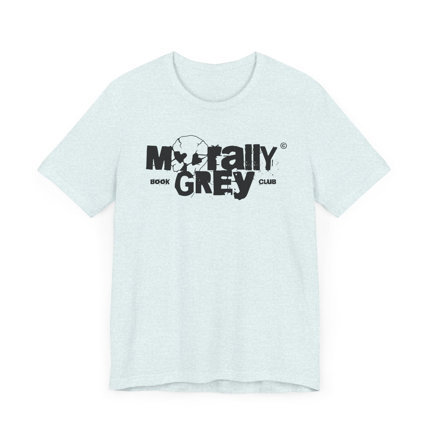 Morally Grey Book Club T-Shirt – Gritty Skull Logo Edition