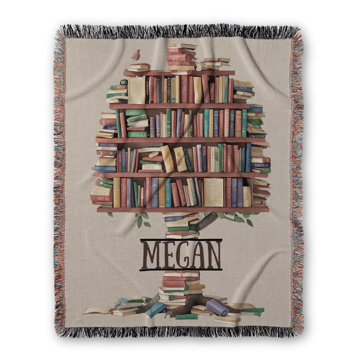 Personalized Book Tree Blanket – A Cozy Tribute to Your TBR Roots Offbeat Opulence