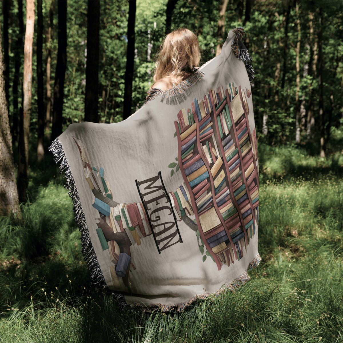 Personalized Book Tree Blanket – A Cozy Tribute to Your TBR Roots Offbeat Opulence